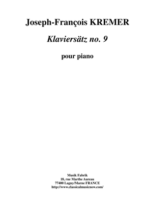 Joseph-François Kremer: Klaviersatz no. 9