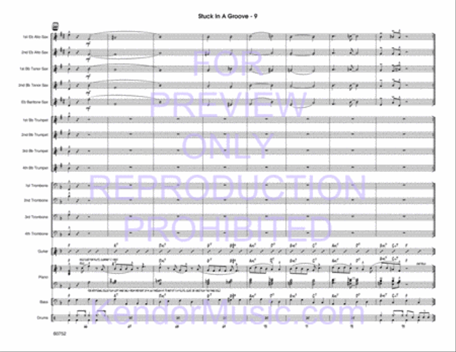 Stuck In A Groove Jazz Ensemble scores gallery preview page 10