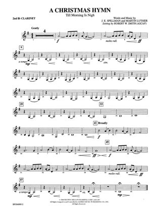 A Christmas Hymn: 2nd B-flat Clarinet