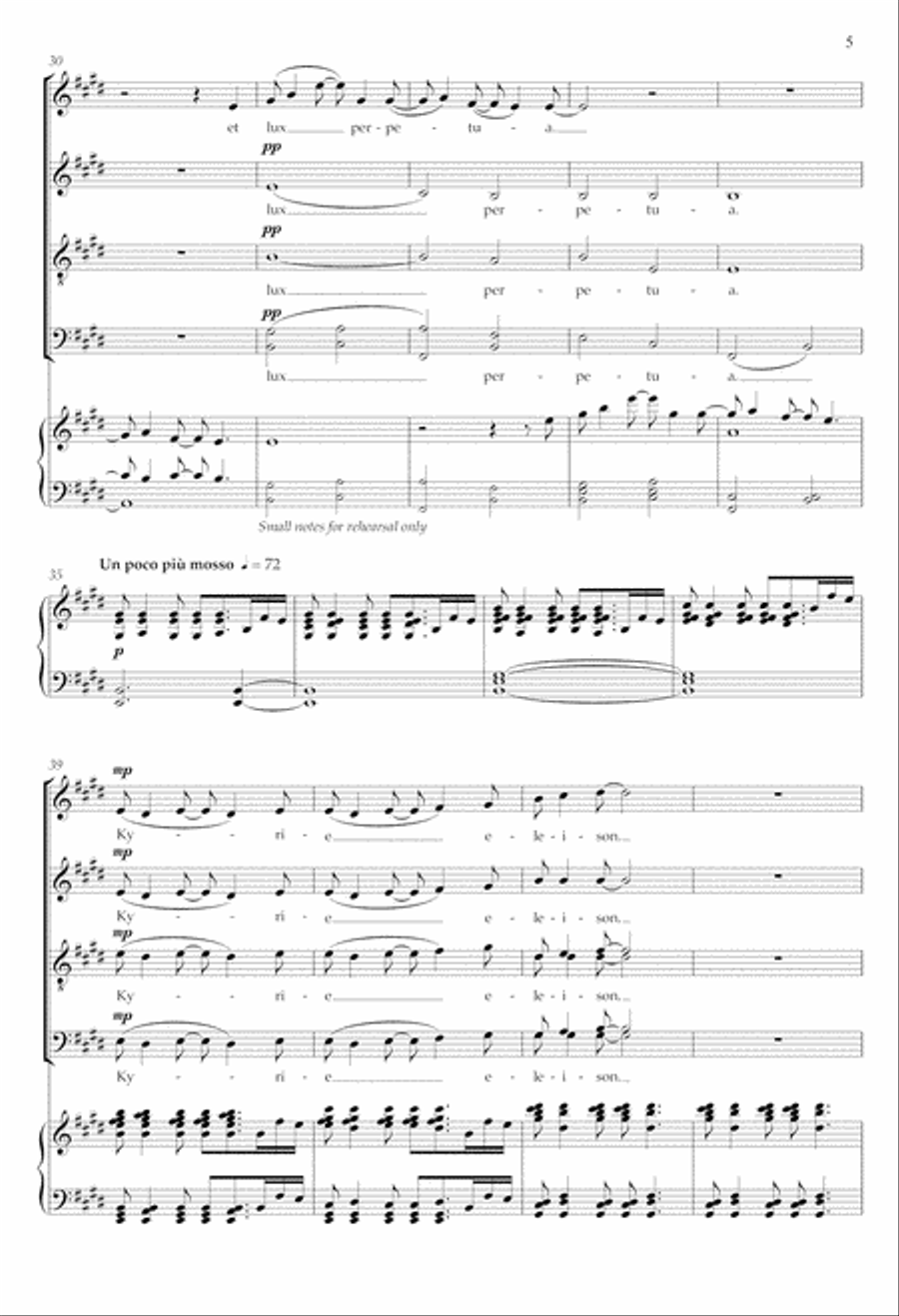 Requiem: Kyrie: Close now thine eyes from Eternal Light: A Requiem 4-Part scores gallery preview page 5