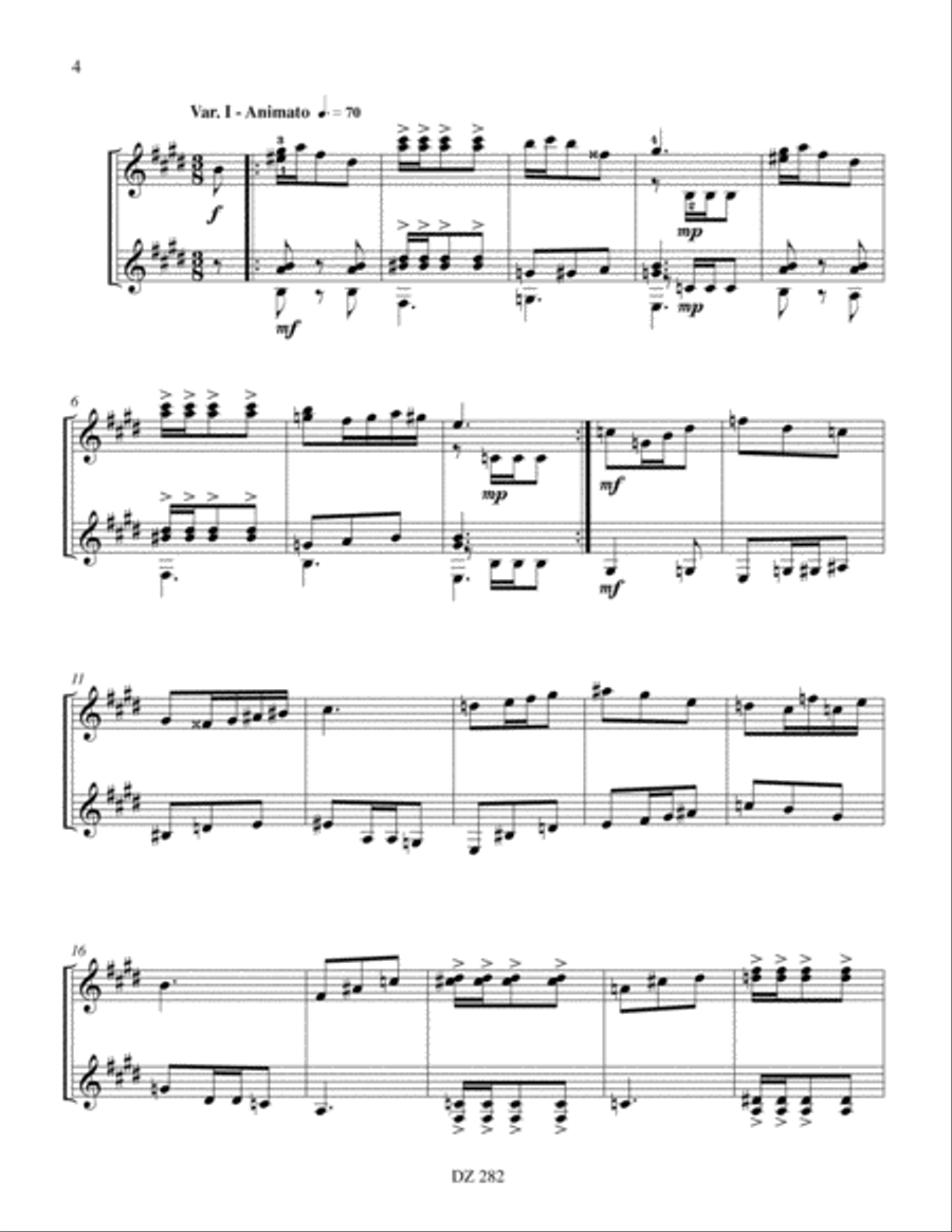 Thème varié et final Classical Guitar scores gallery preview page 4