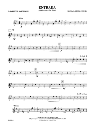 Entrada (An Overture for Band): E-flat Baritone Saxophone