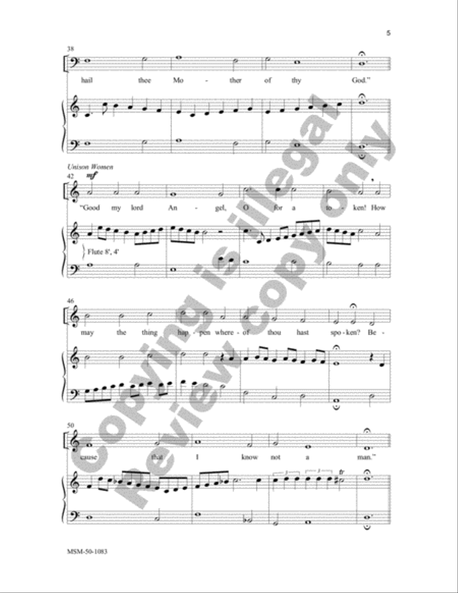 The Annunciation 4-Part scores gallery preview page 5