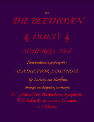 The Beethoven Duets For Saxophone Scherzo No. 6