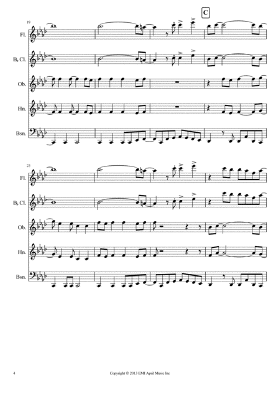 Happy Woodwind Quintet scores gallery preview page 4