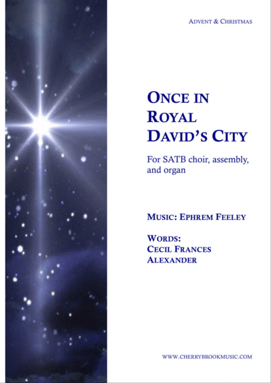 Once in Royal David's City 4-Part scores gallery preview page 1