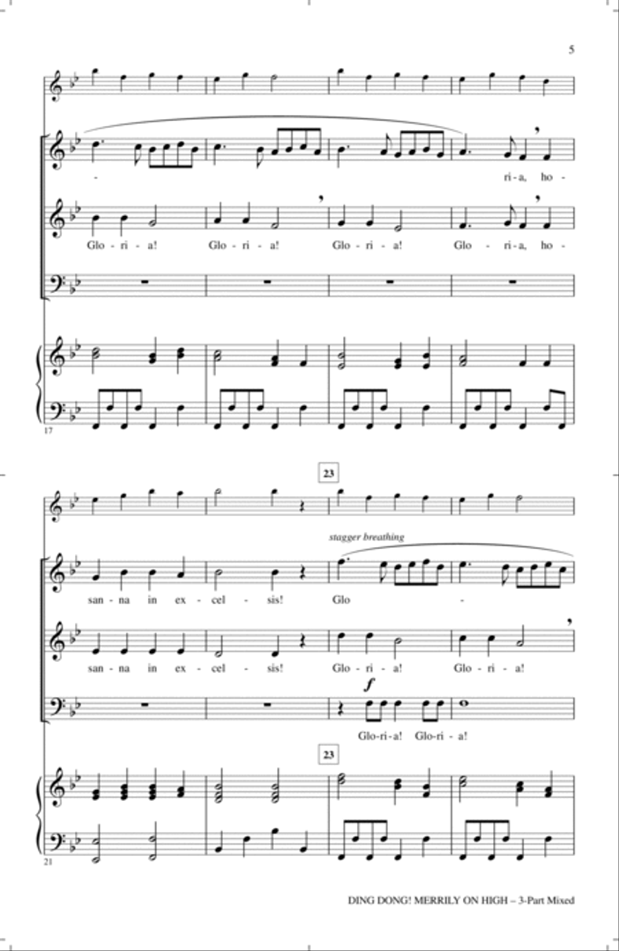 Ding Dong! Merrily On High 3-Part scores gallery preview page 3