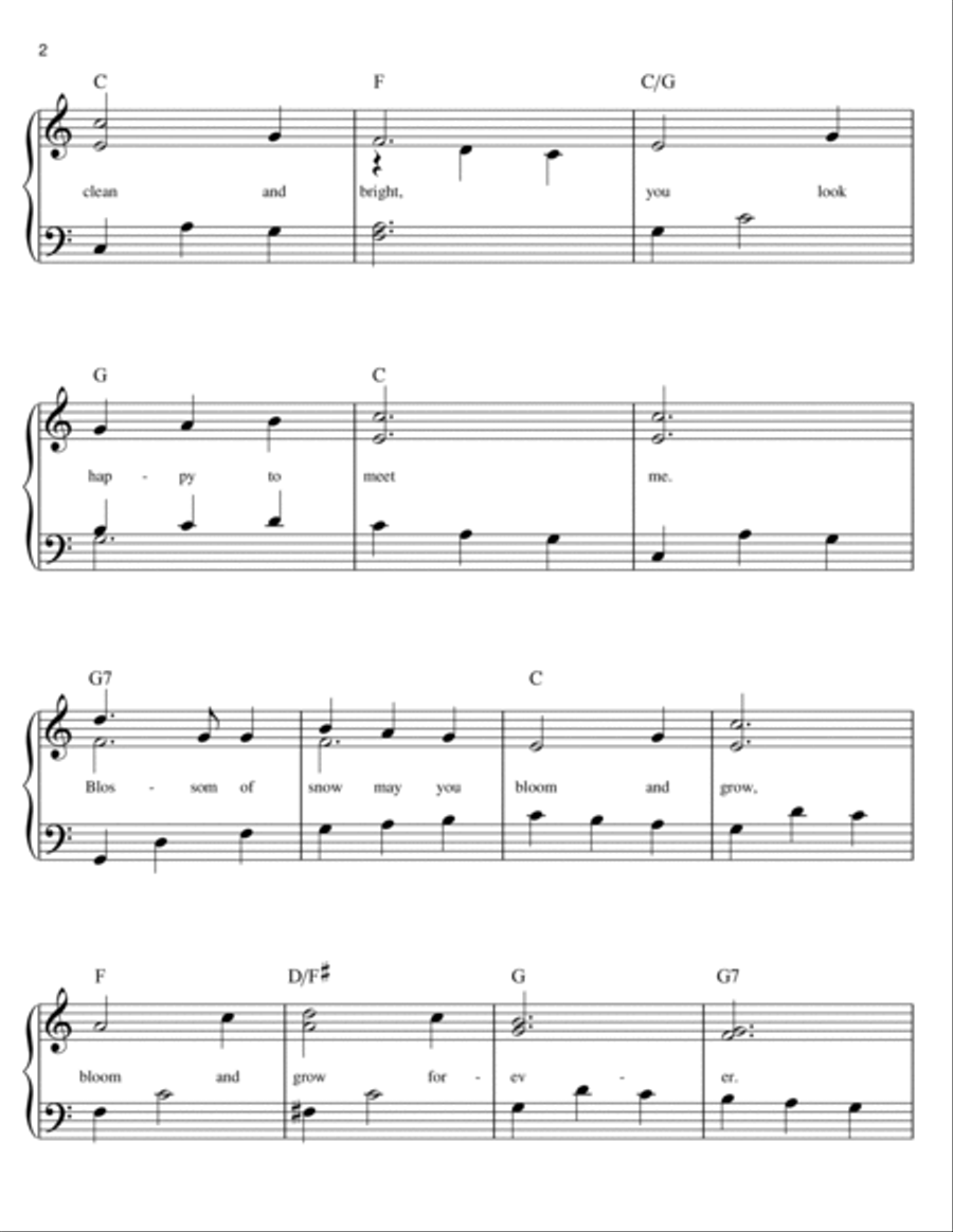 Edelweiss (from The Sound of Music) Easy Piano scores gallery preview page 2