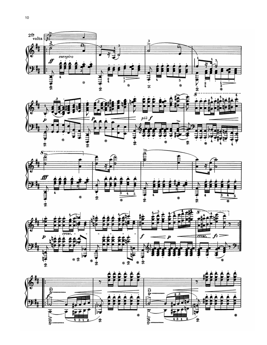 Polonaise In A Major, Op. 40, No. 1 Piano Solo scores gallery preview page 3