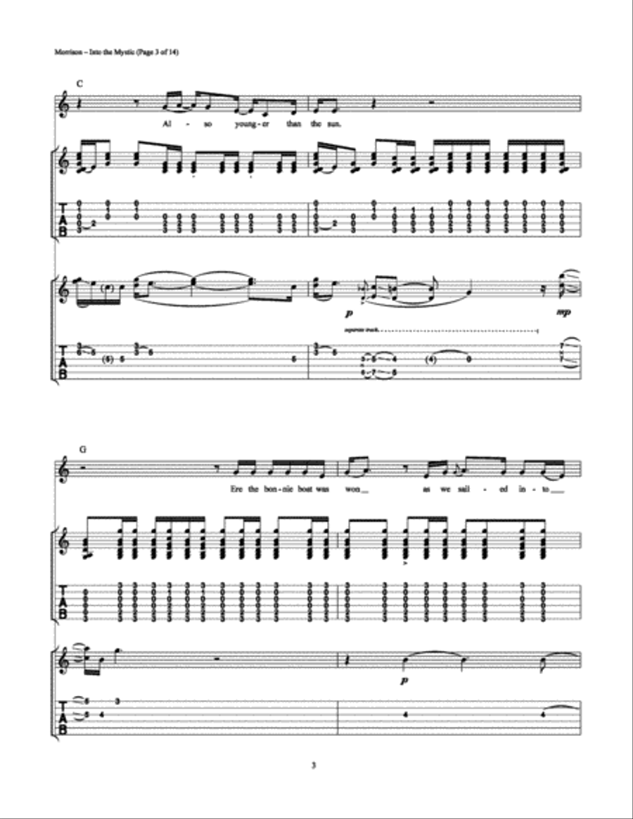 Into the Mystic Into the Mystic Electric Guitar scores gallery preview page 3