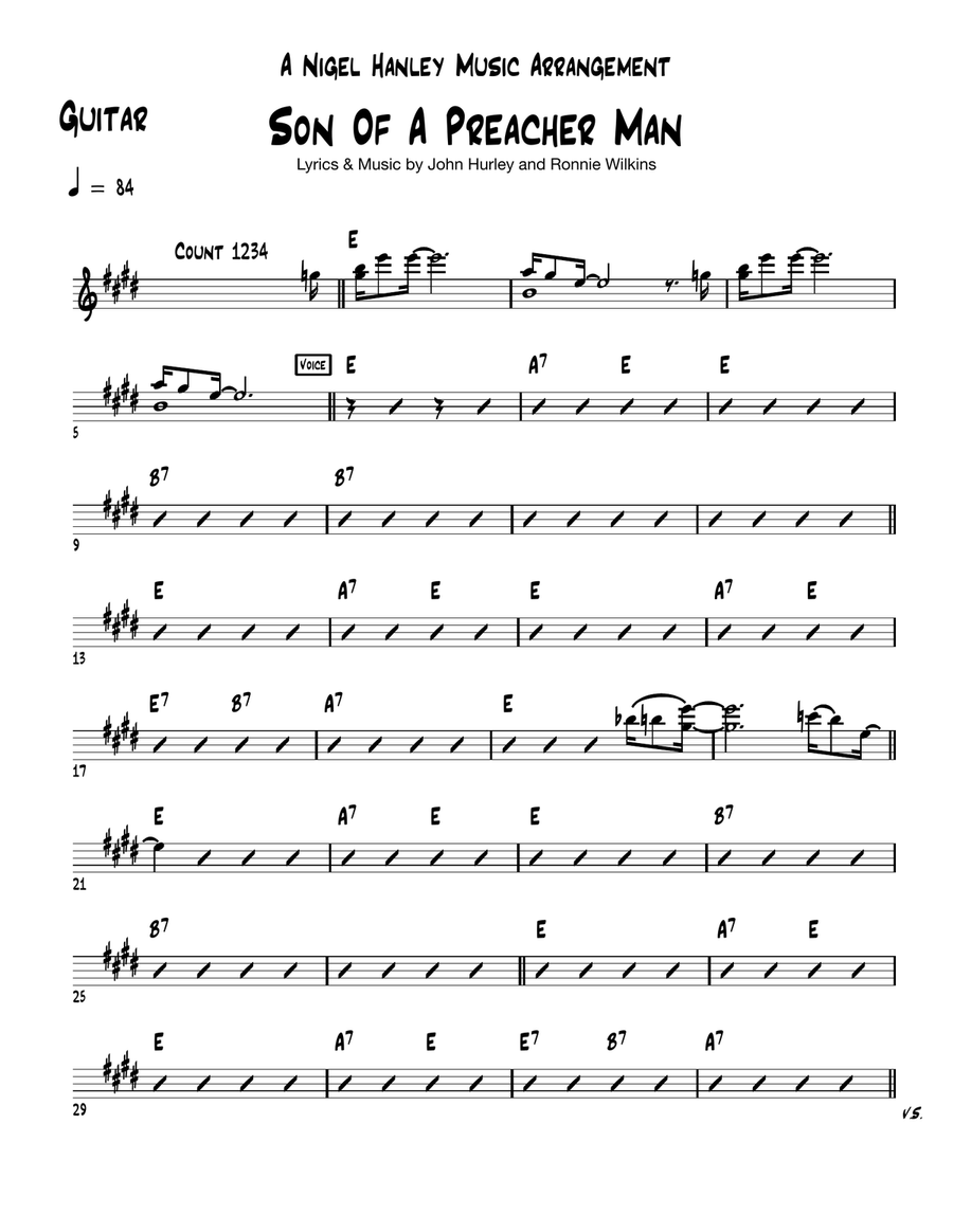 Son Of A Preacher Man Jazz Ensemble scores gallery preview page 1