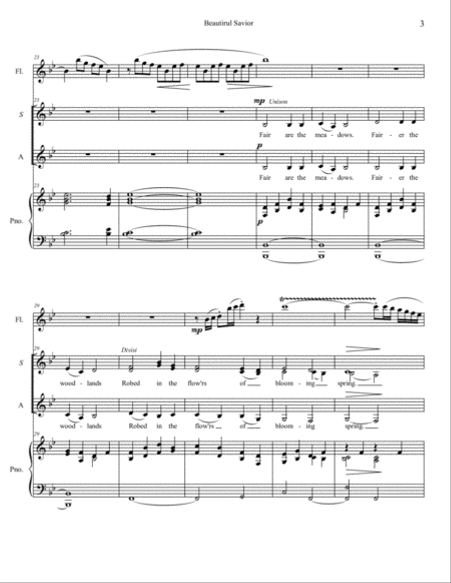 Beautiful Savior SSA scores gallery preview page 4