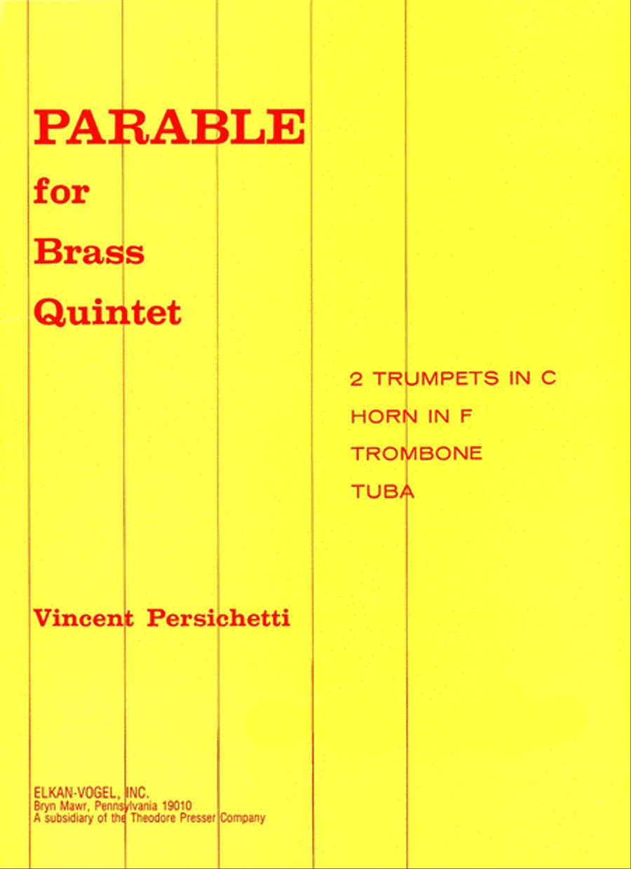 Parable For Brass Quintet Brass Quintet scores gallery preview page 1