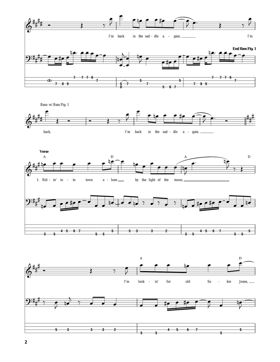 Back In The Saddle Acoustic Guitar scores gallery preview page 2