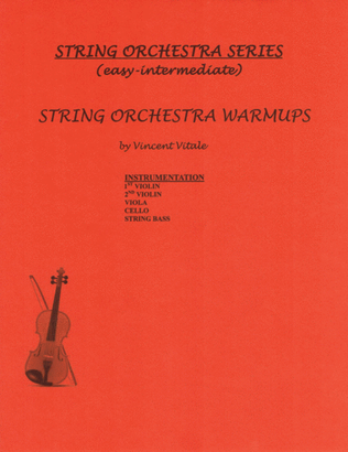 Book cover for STRING ORCHESTRA WARMUPS