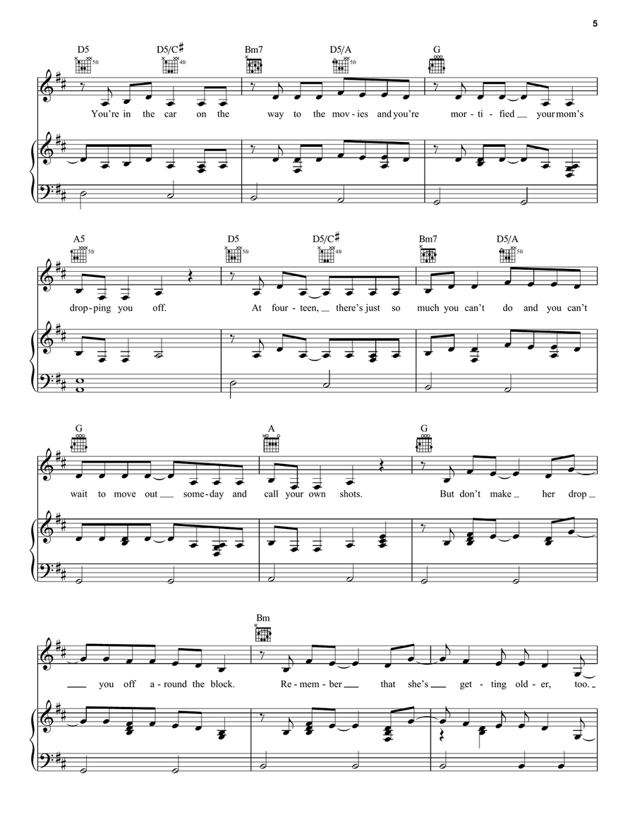 Never Grow Up Acoustic Guitar scores gallery preview page 5