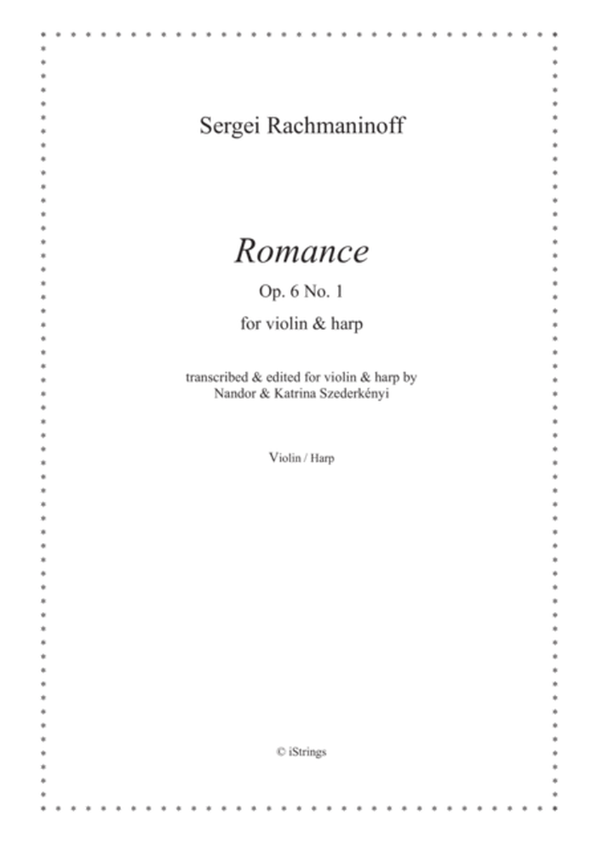 Romance Op 6. No. 1 - for violin & harp