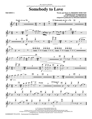 Book cover for Somebody To Love (arr. Roger Emerson) - Trumpet 1