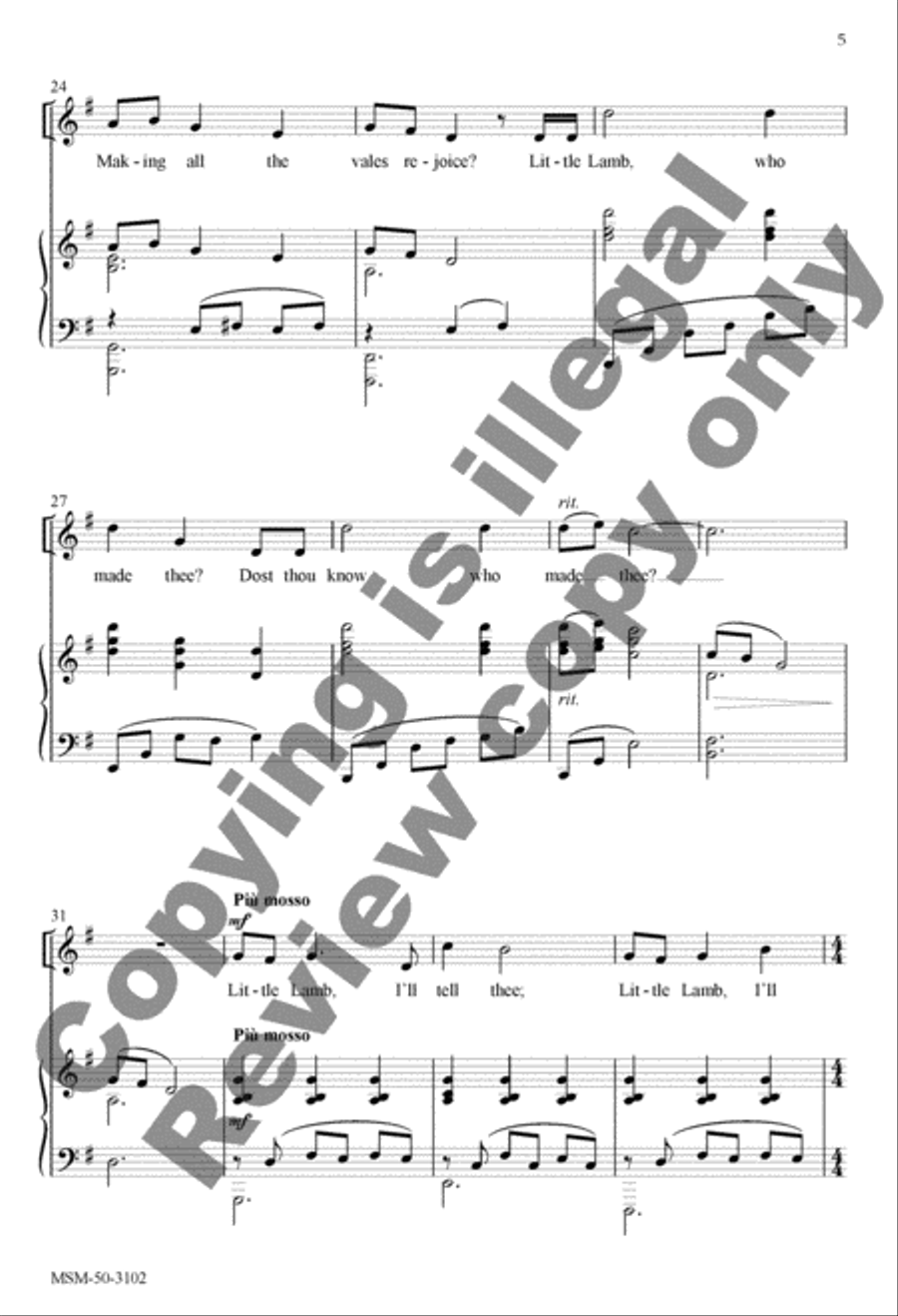The Lamb Unison Choir scores gallery preview page 4
