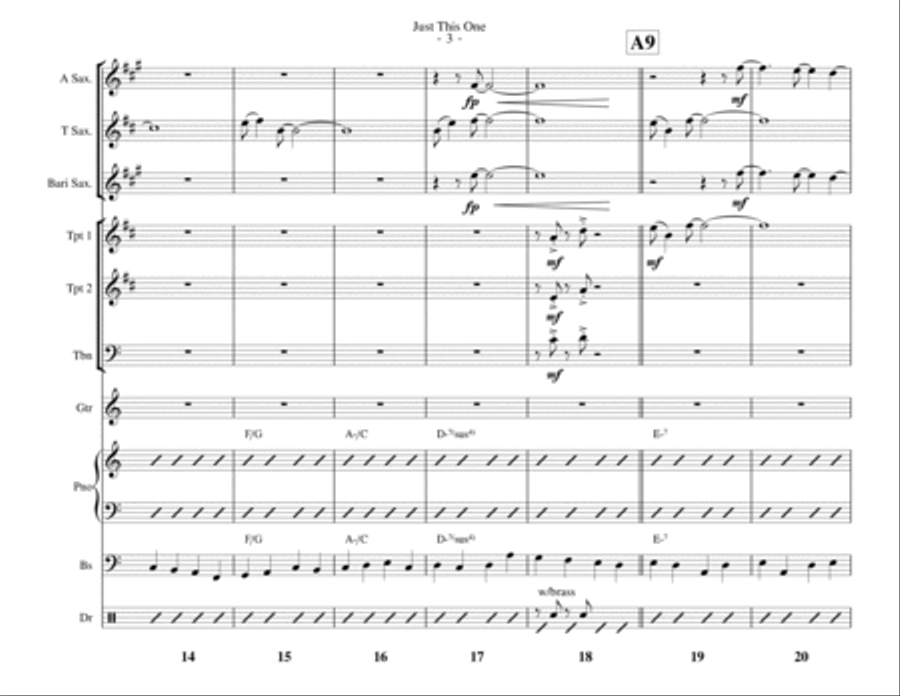 Just This One Jazz Ensemble scores gallery preview page 3