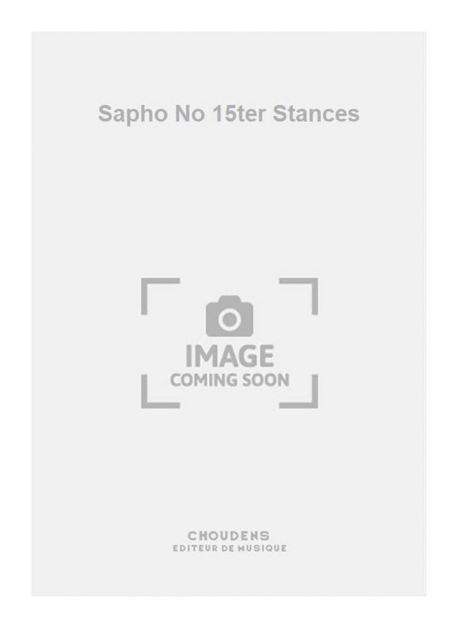 Sapho No 15ter Stances Soprano Voice scores gallery preview page 1