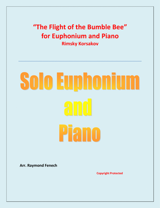 Book cover for The Flight of the Bumble Bee - Rimsky Korsakov - for Euphonium and Piano