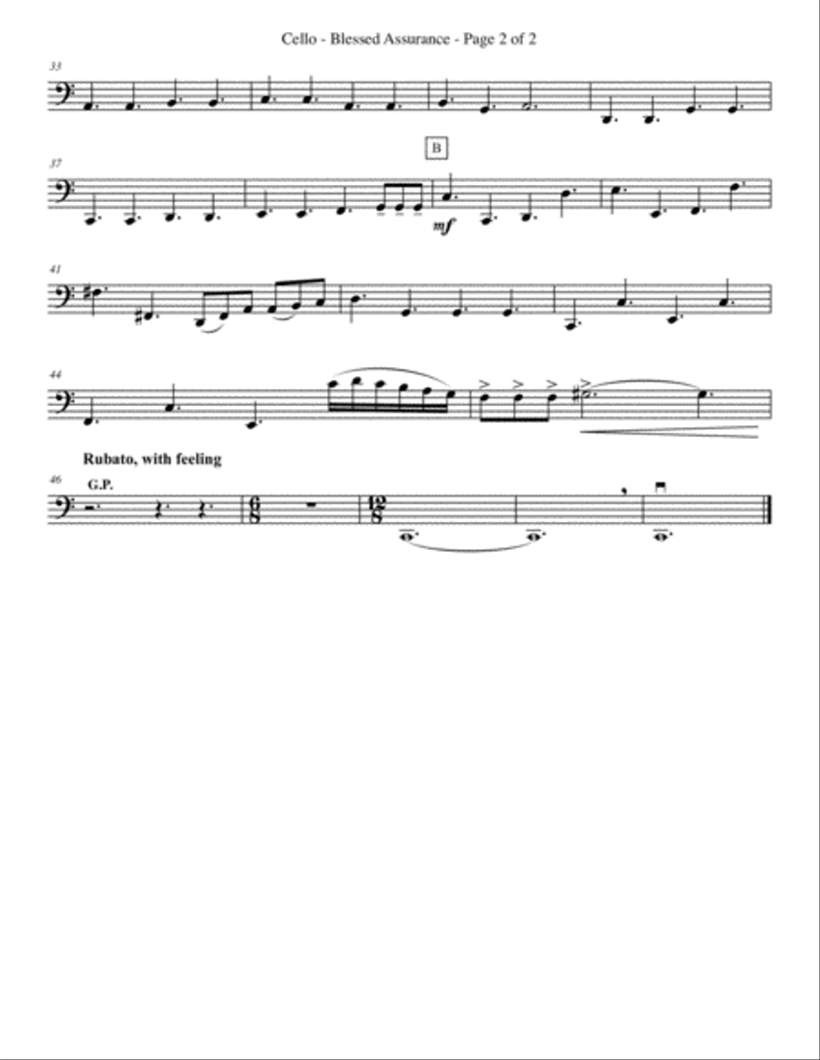 Blessed Assurance Blessed Assurance String Quartet scores gallery preview page 2