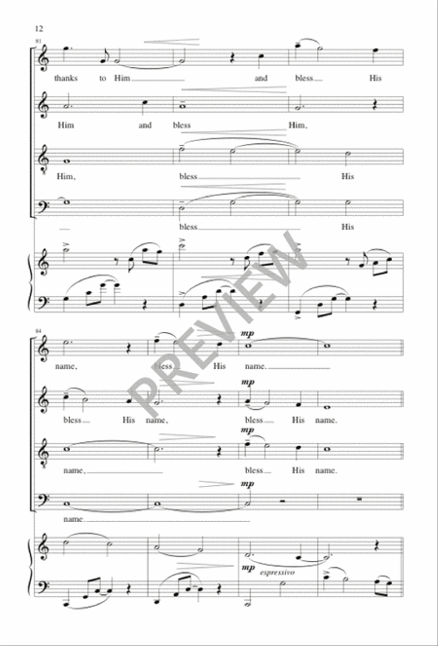 Know That the Lord Is God 4-Part scores gallery preview page 12