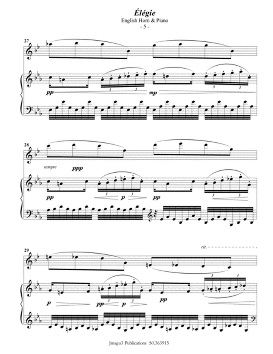 Fauré: Élégie Op. 24 for English Horn & Piano image number null