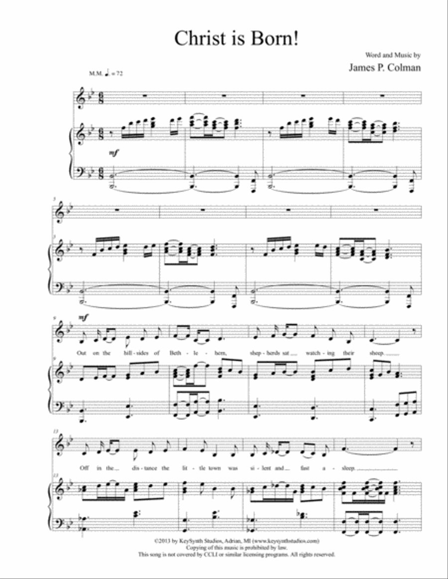 Christ is Born! High Voice scores gallery preview page 3