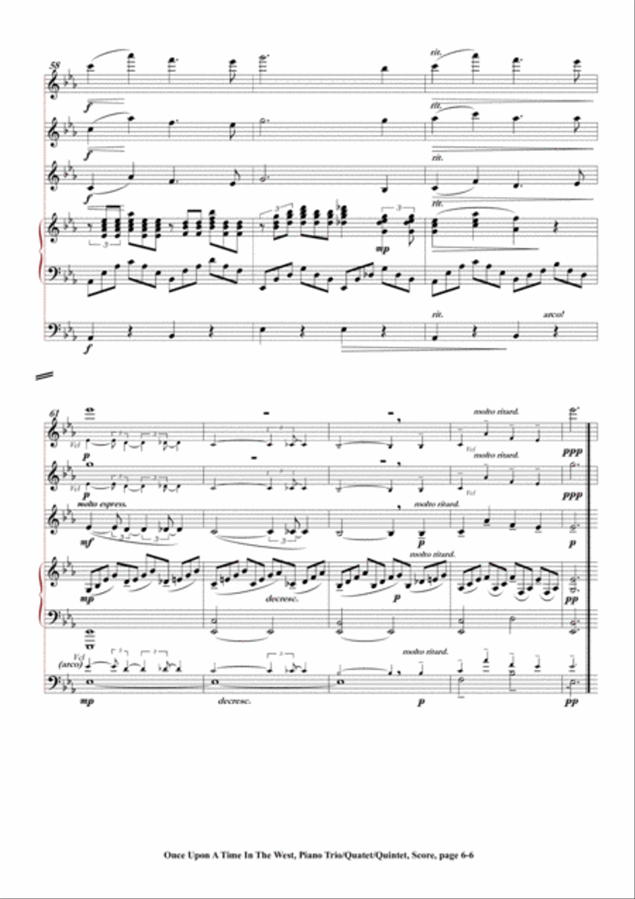 Once Upon A Time In The West Piano Trio scores gallery preview page 6