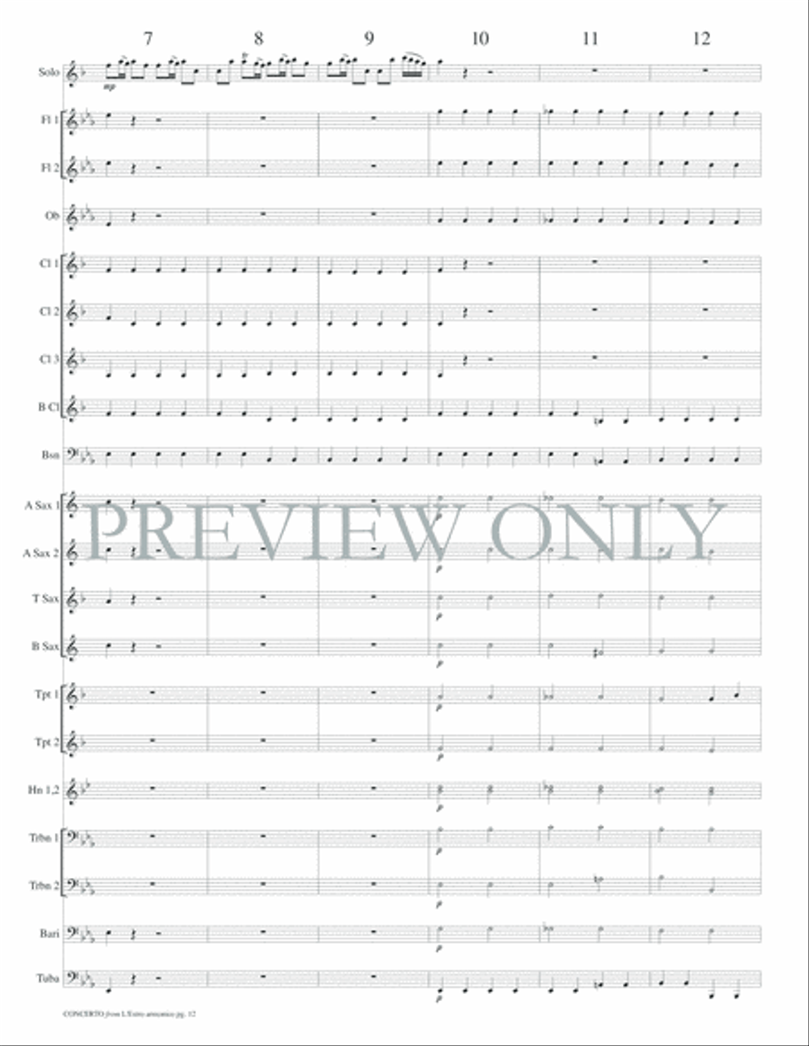 Concerto from L'Estro armonico Concert Band scores gallery preview page 15