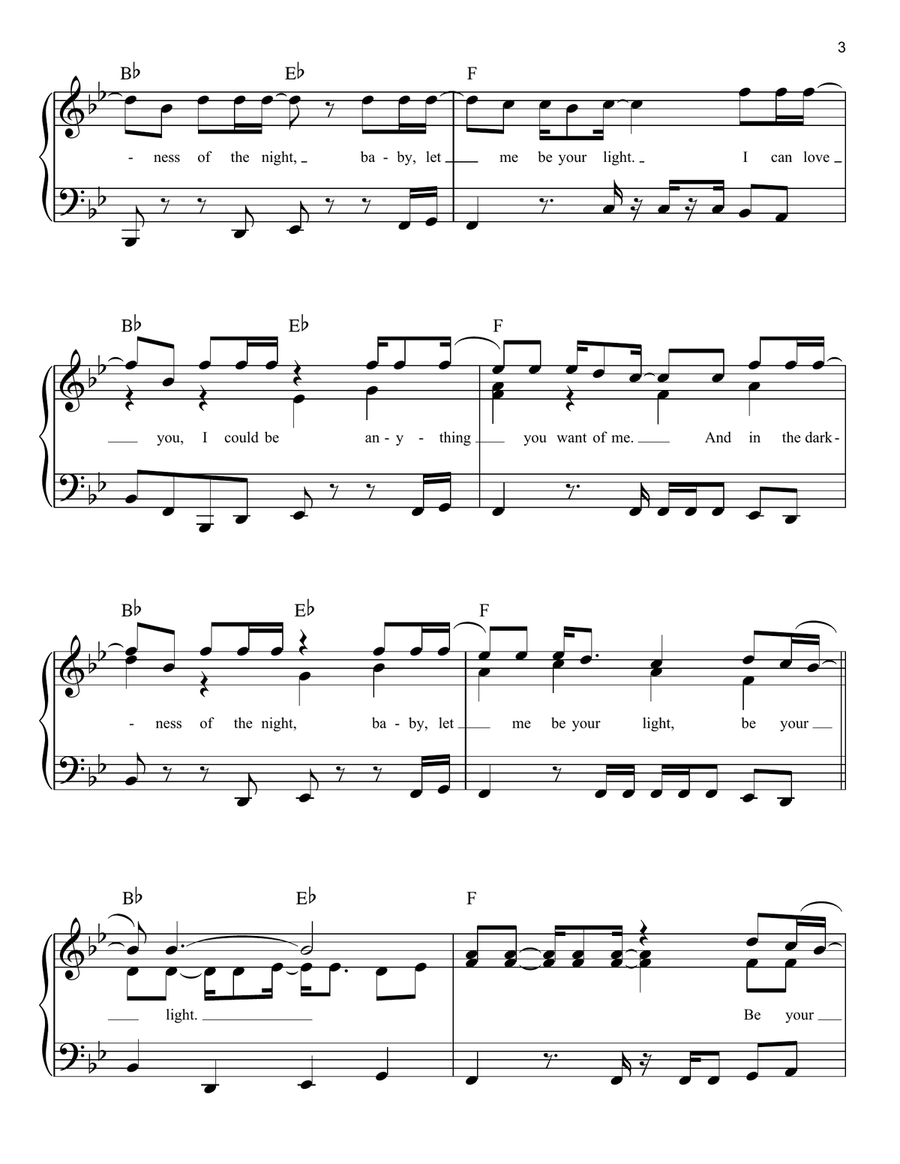 Anyone For You (Tiger Lily) Easy Piano scores gallery preview page 3