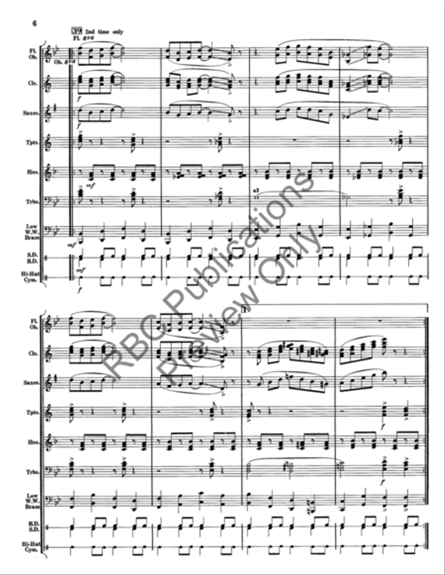 Lonesome Road (Score) Concert Band scores gallery preview page 7