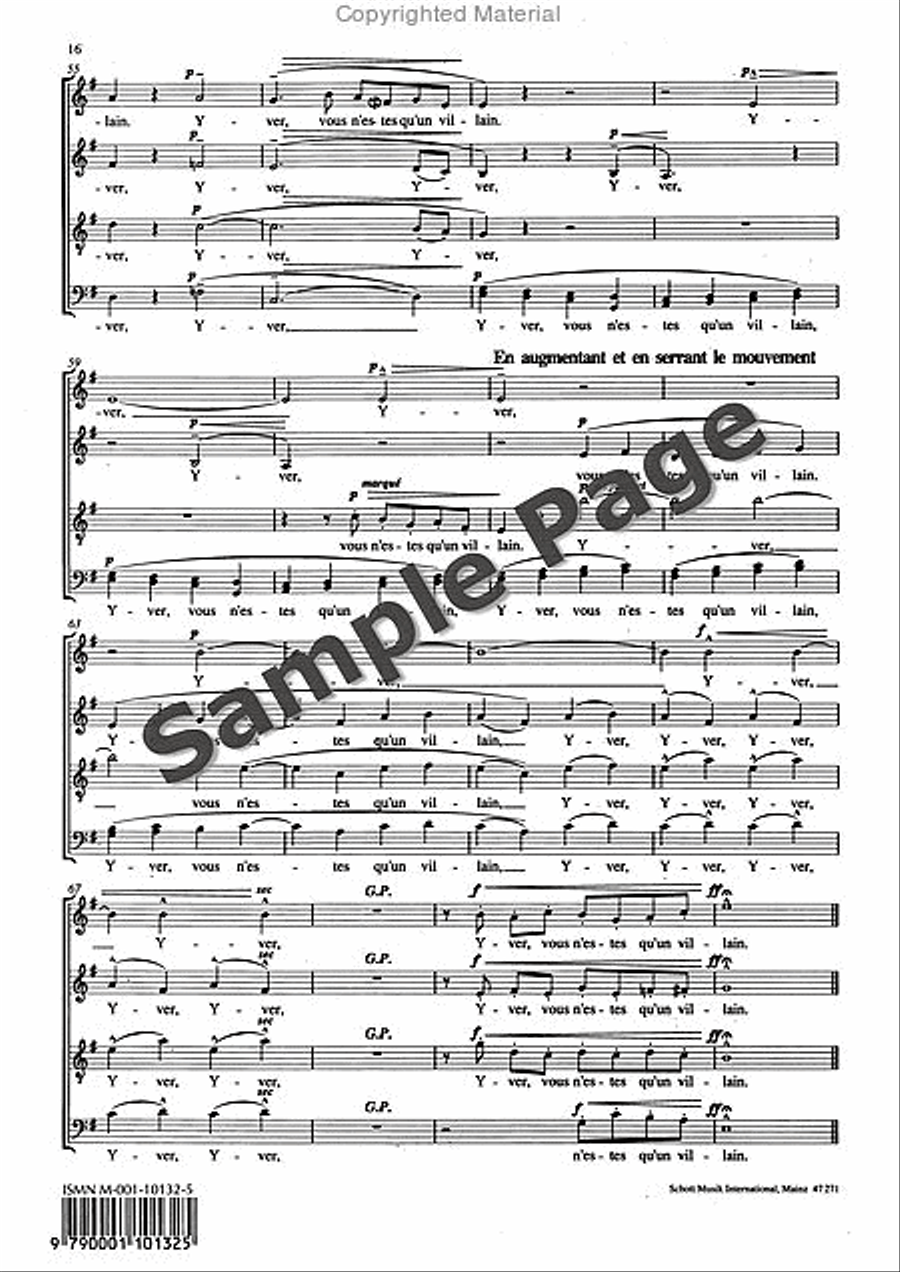 3 Songs of Charles d'Orleáns 4-Part scores gallery preview page 17
