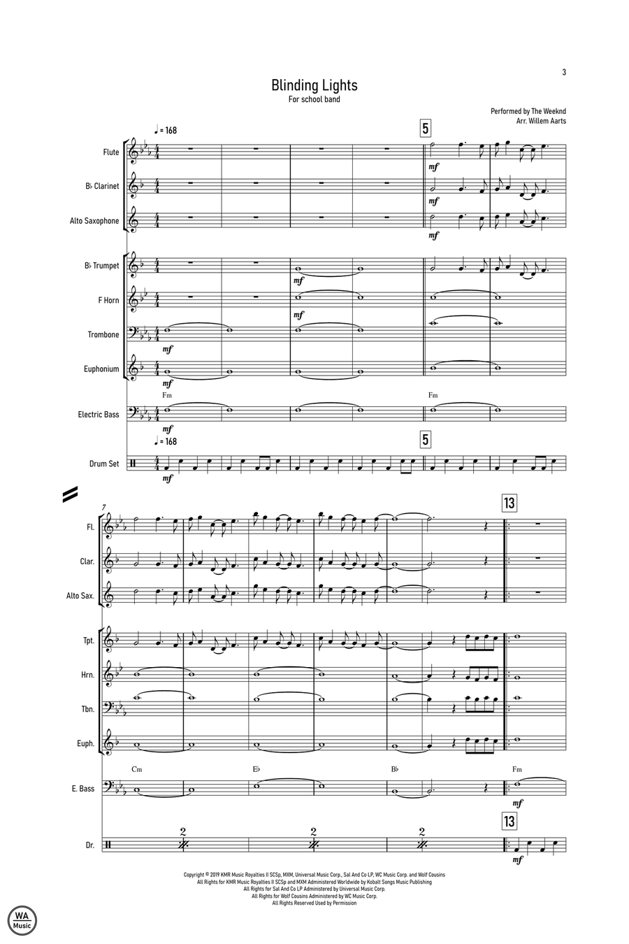 Blinding Lights Blinding Lights Small Ensemble scores gallery preview page 3
