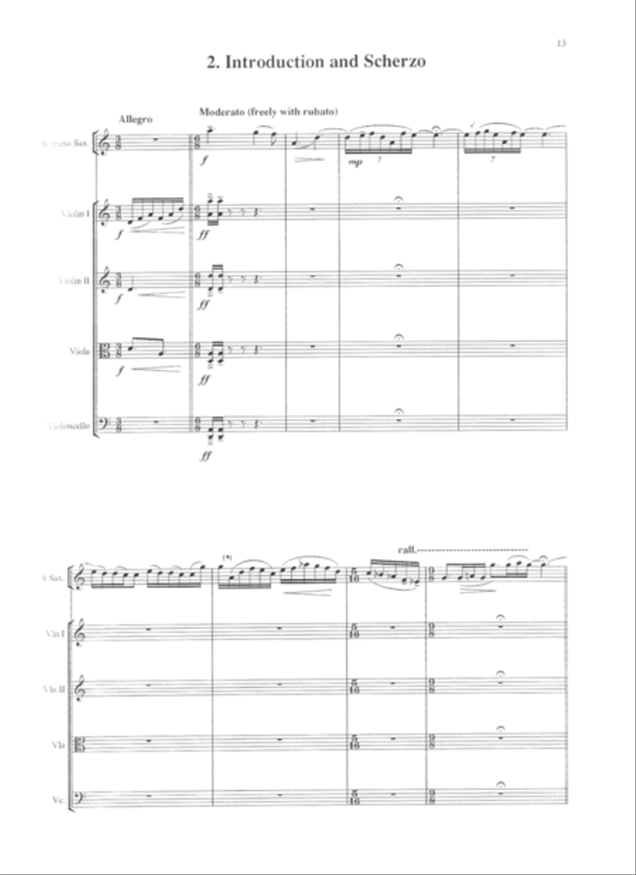 Fantasy Quintet Soprano Saxophone scores gallery preview page 5