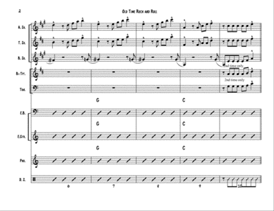 Old Time Rock & Roll Voice scores gallery preview page 2