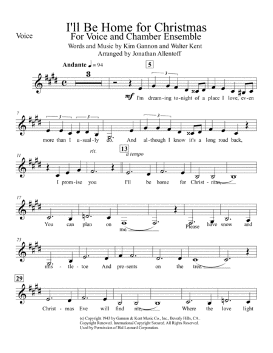 I'll Be Home For Christmas Large Ensemble scores gallery preview page 6