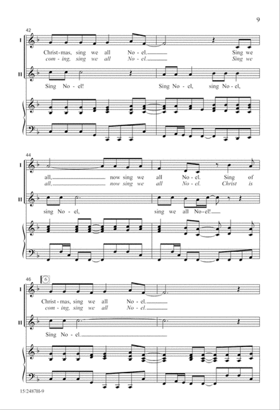 Sing We All Noel Sing We All Noel Unison Choir scores gallery preview page 9