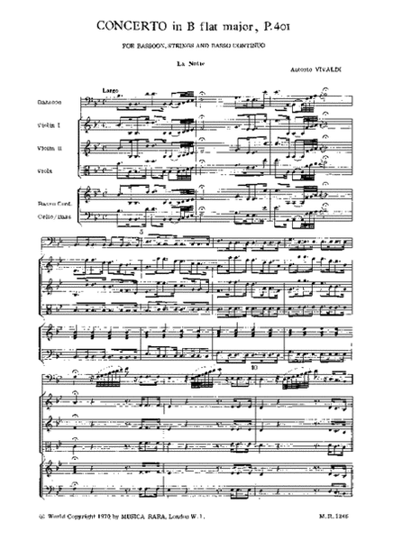 Concerto in B flat major RV 501 (P 401)