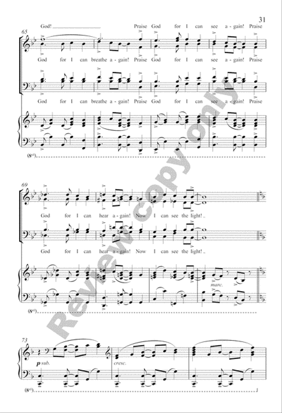 Three Gospel Choruses Divisi scores gallery preview page 50