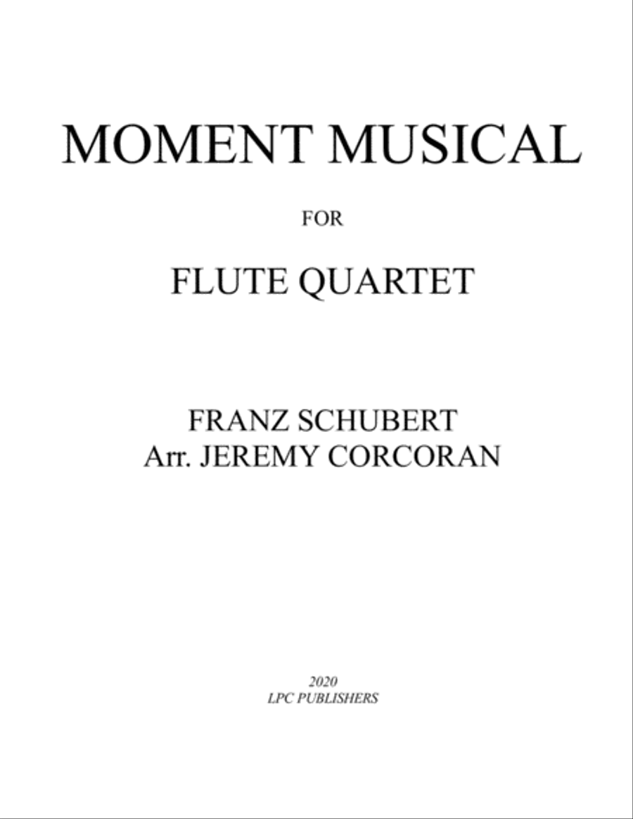 Moment Musical for Flute Quartet Flute Quartet scores gallery preview page 1
