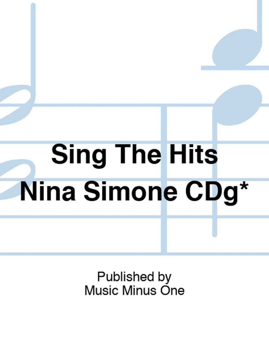 Sing The Hits Nina Simone CDg*