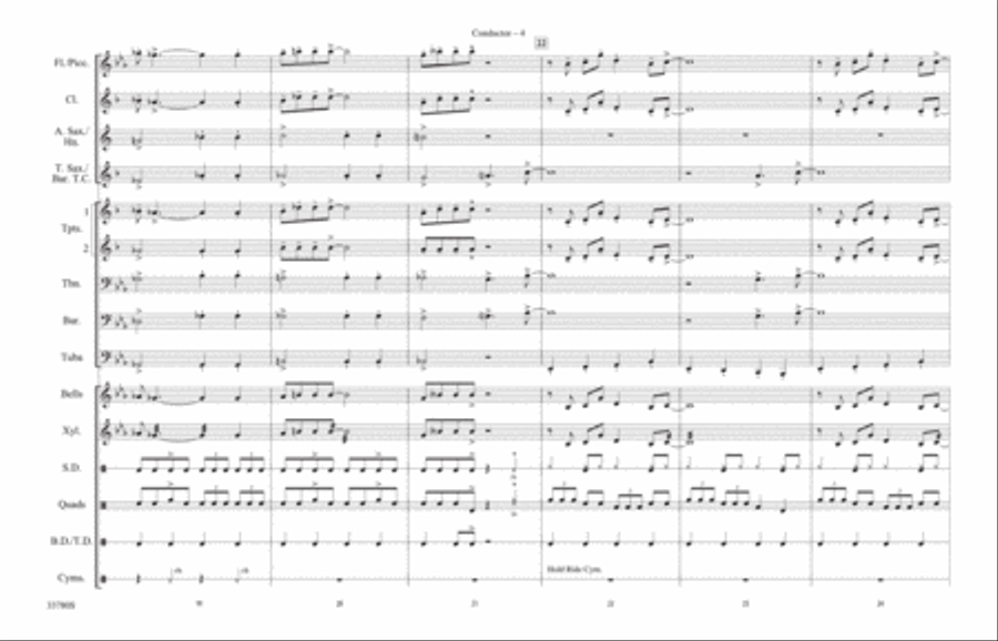Stompin' at the Savoy: Score Marching Band scores gallery preview page 4