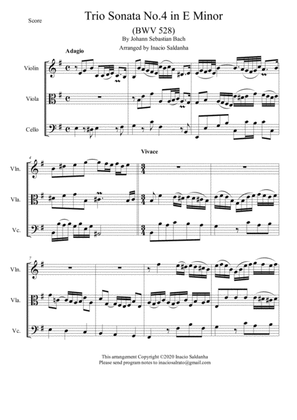 Trio Sonata No.4 in E minor, BWV 528