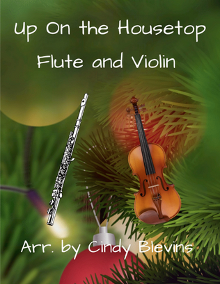 Book cover for Up On the Housetop, for Flute and Violin
