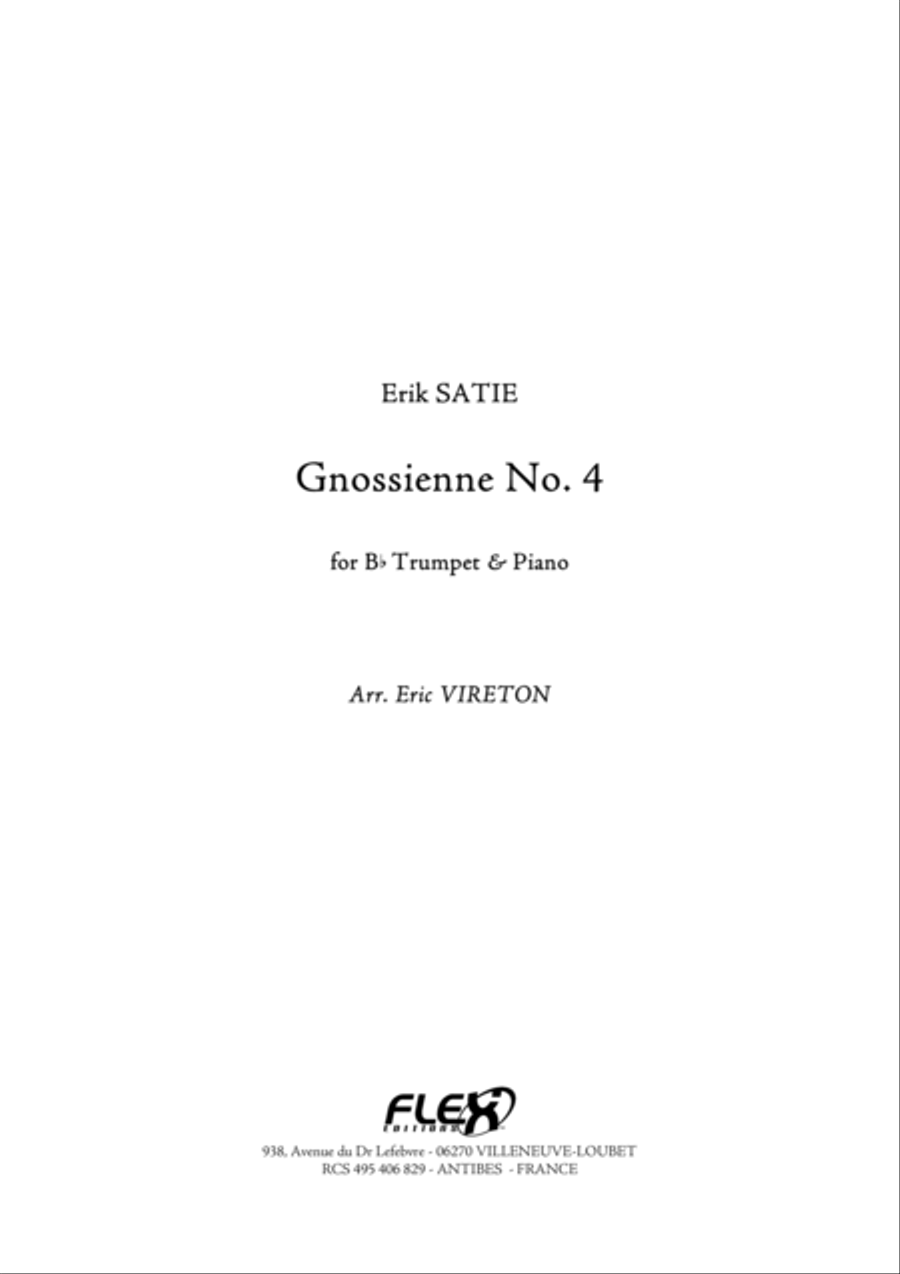 Gnossienne No. 4 Trumpet Solo scores gallery preview page 1