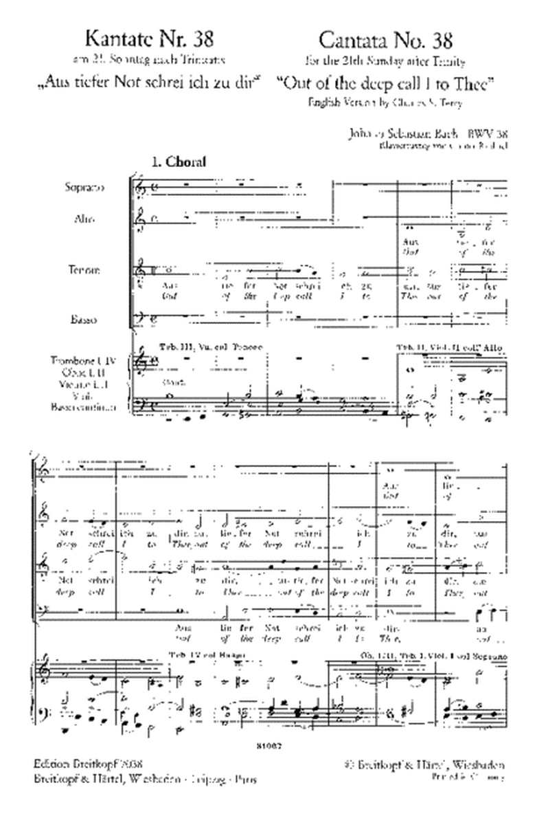 Cantata BWV 38 "Out of the deep call I to Thee"