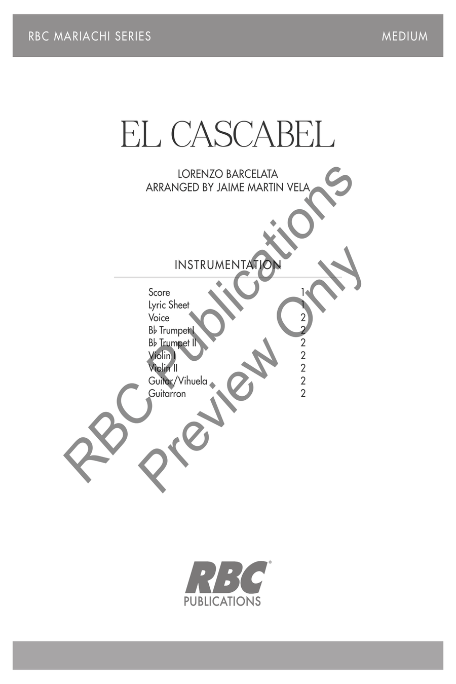 El Cascabel Voice scores gallery preview page 2